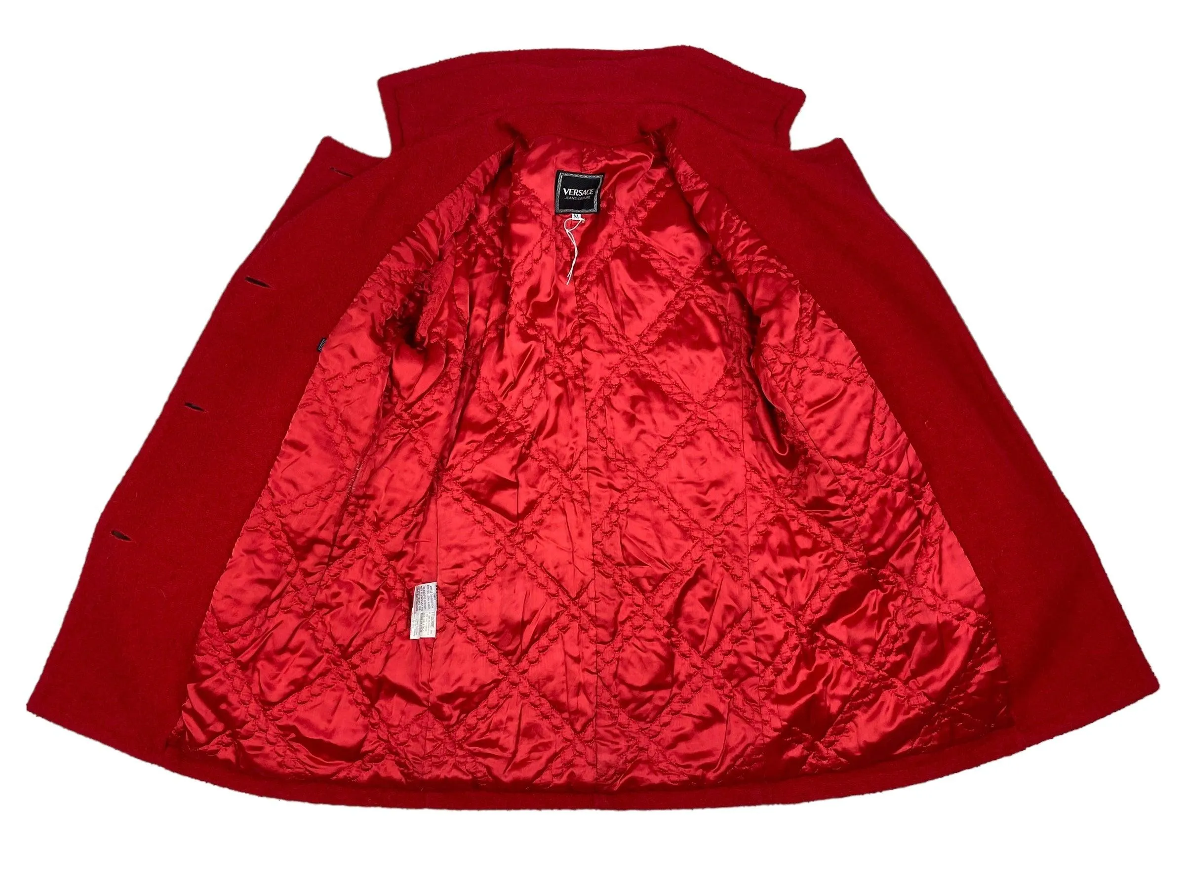 1994 Versace Red Boucle Coat