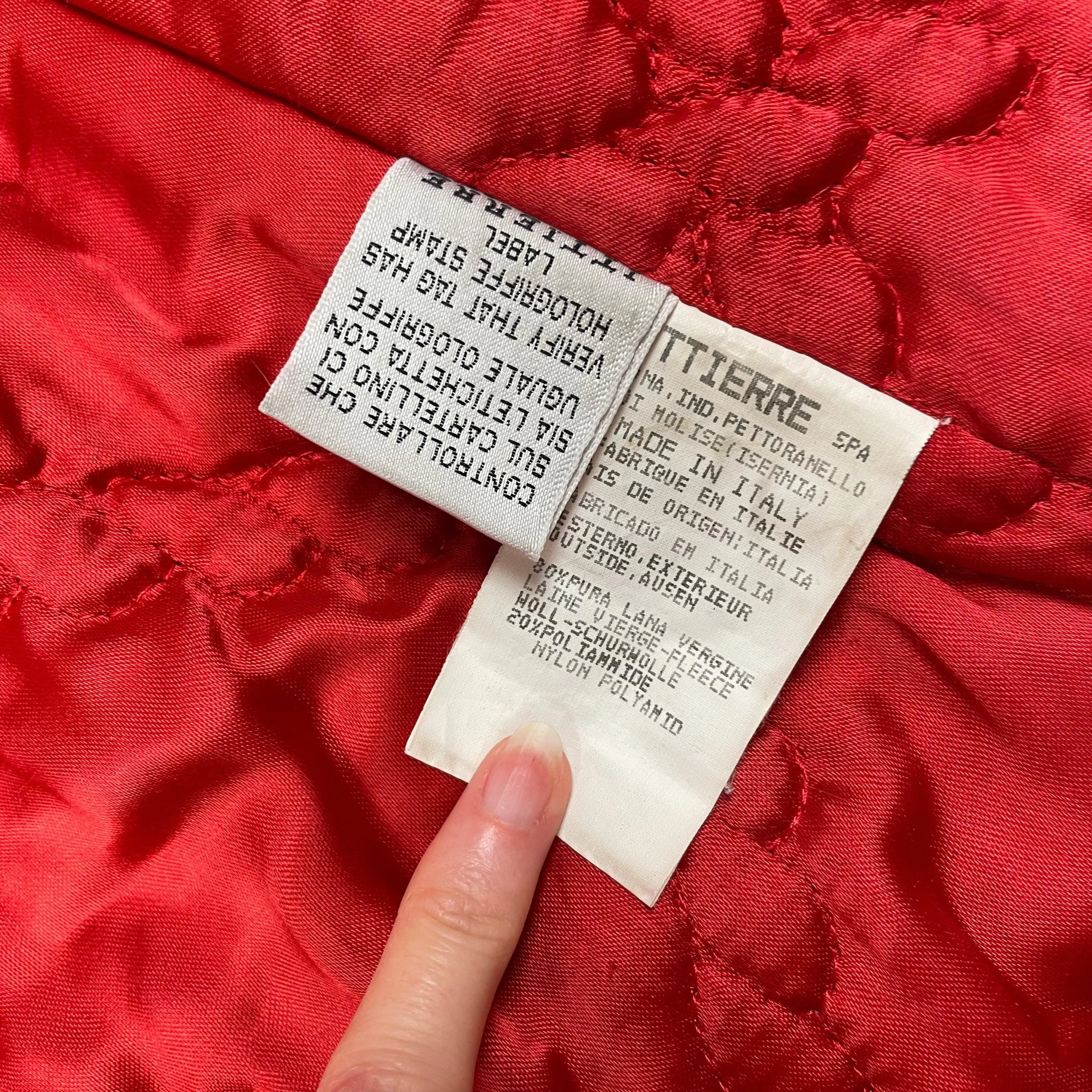 1994 Versace Red Boucle Coat