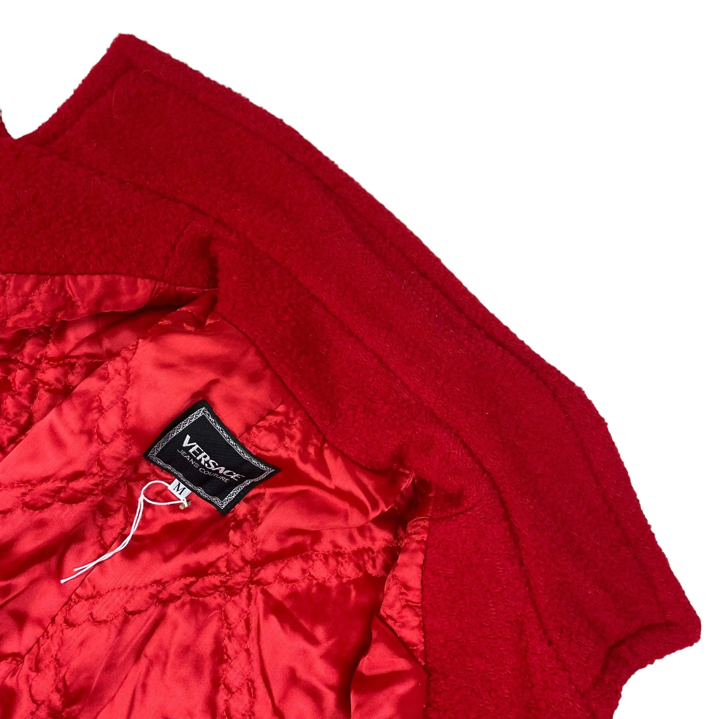 1994 Versace Red Boucle Coat