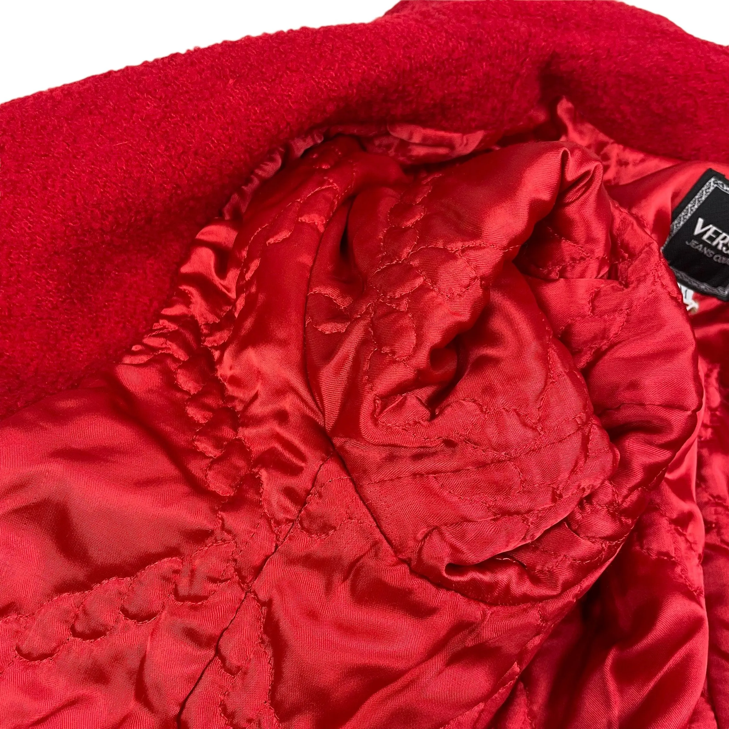 1994 Versace Red Boucle Coat