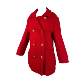 1994 Versace Red Boucle Coat