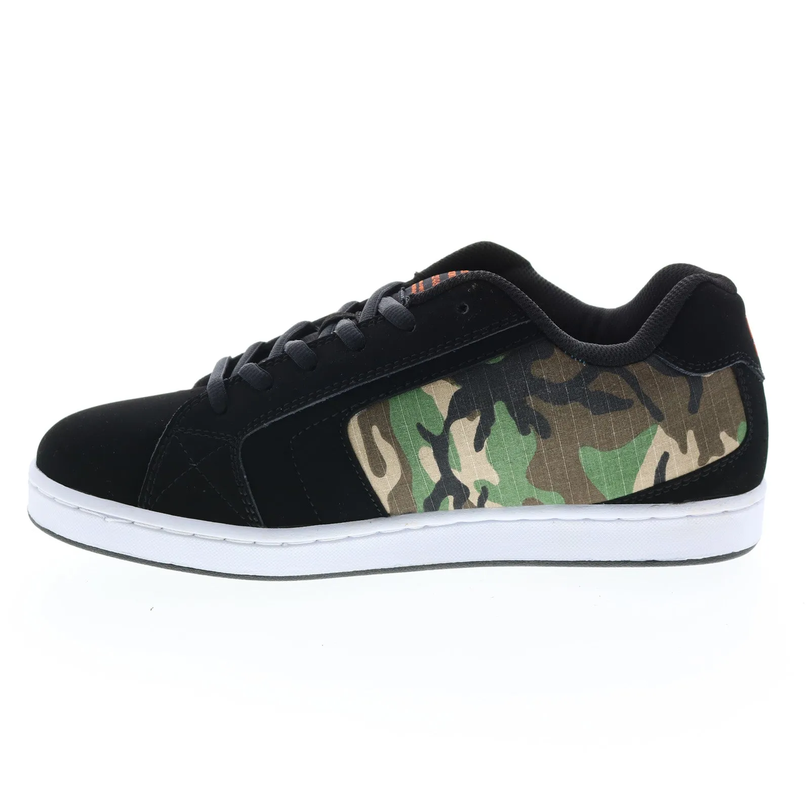 302361-BCM Men's Black Nubuck Skate Sneakers