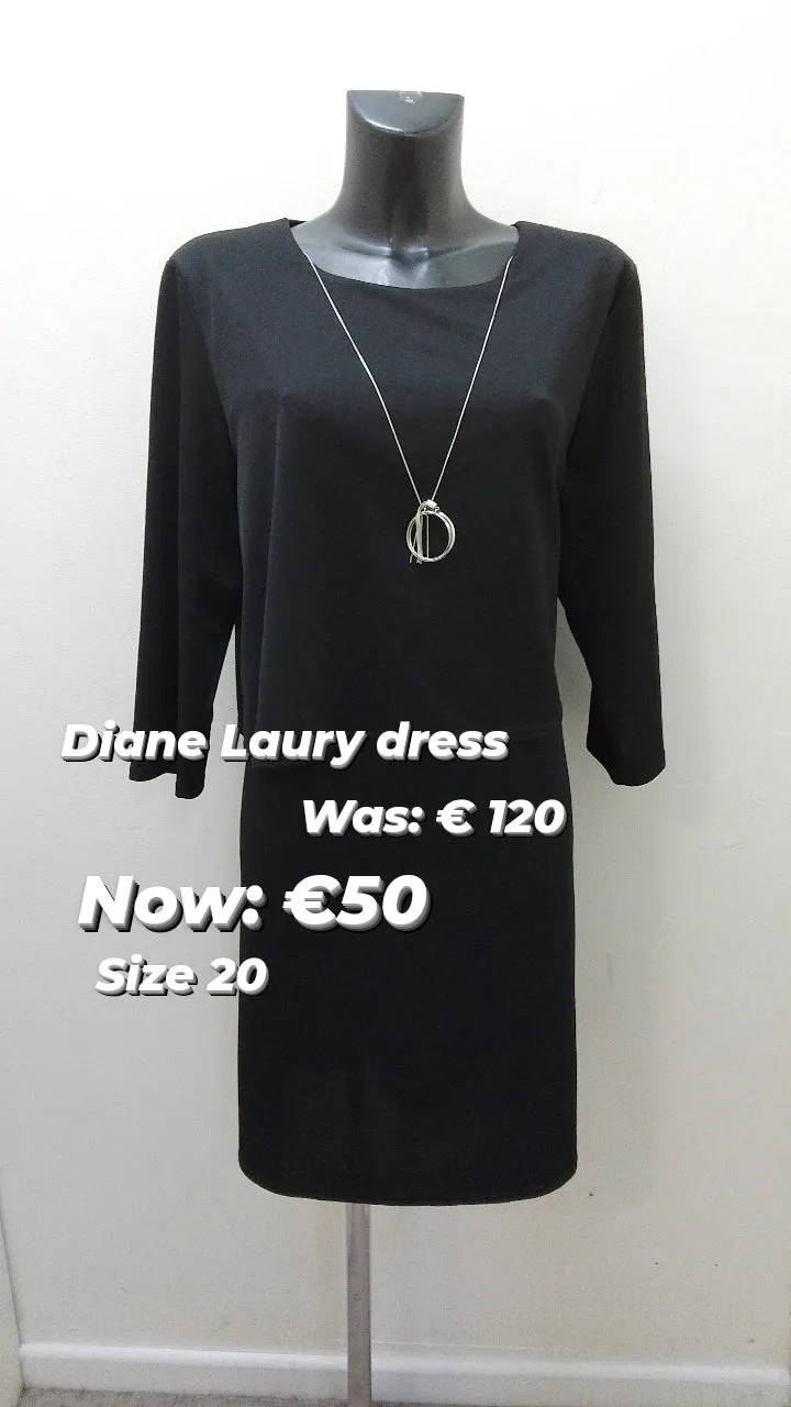 Diane Laury Black Dress overlay necklace