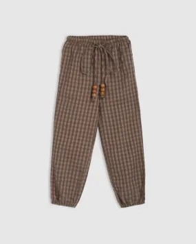 Coffee Gingham Emma Pant Ant Alex