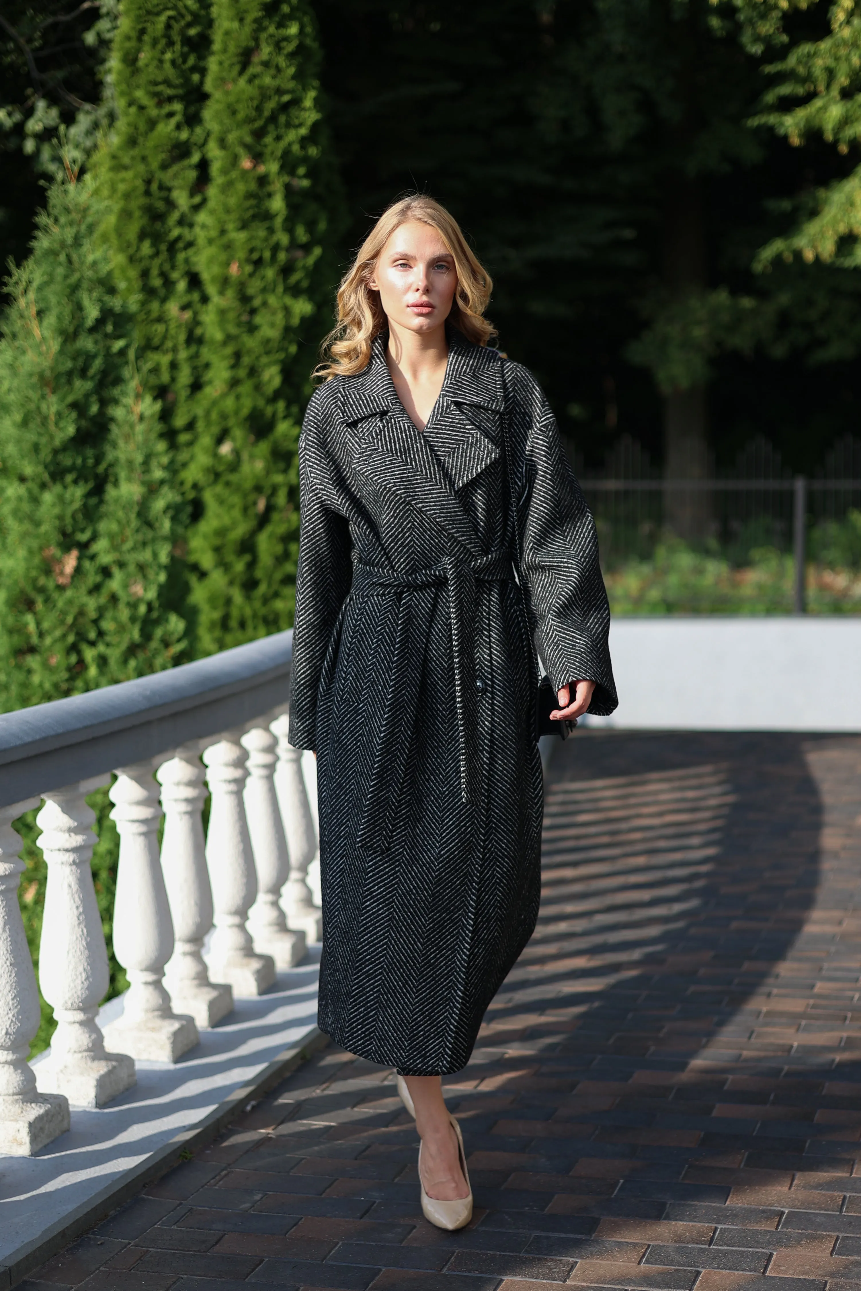 Alpaca Wool Blend Coat Classic Style