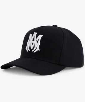 Amiri Black MA Staggered Embroidered Cotton Baseball Cap for Men