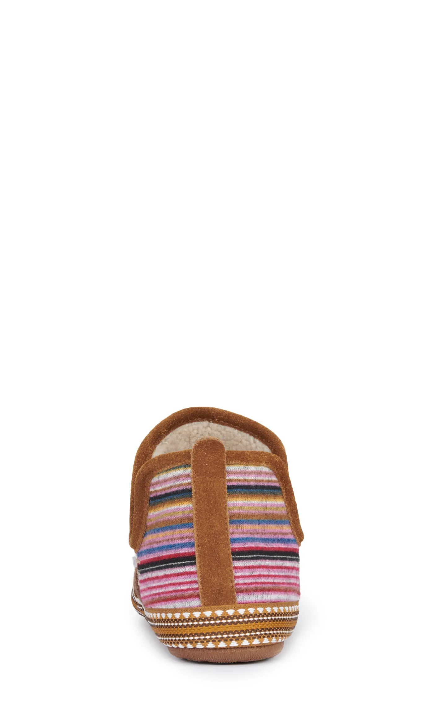 Ariat Women's Brown Sherpa-Lined Slippers with Suede Trim and Serape Accents