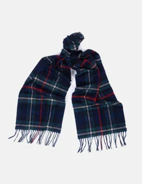 Barbour Mackenzie Blue New Check Tartan Scarf