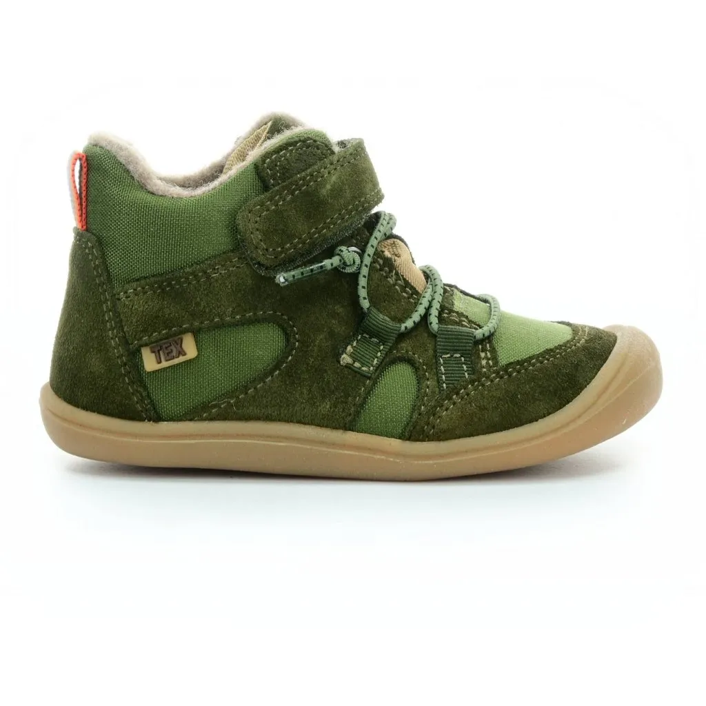 Beau Wool Khaki Winter Barefoot Boots for Kids by Koel4kids.