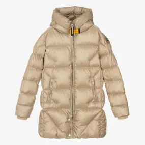 Beige Puffer Coat for Teen Girls