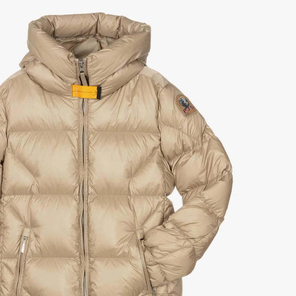 Beige Puffer Coat for Teen Girls