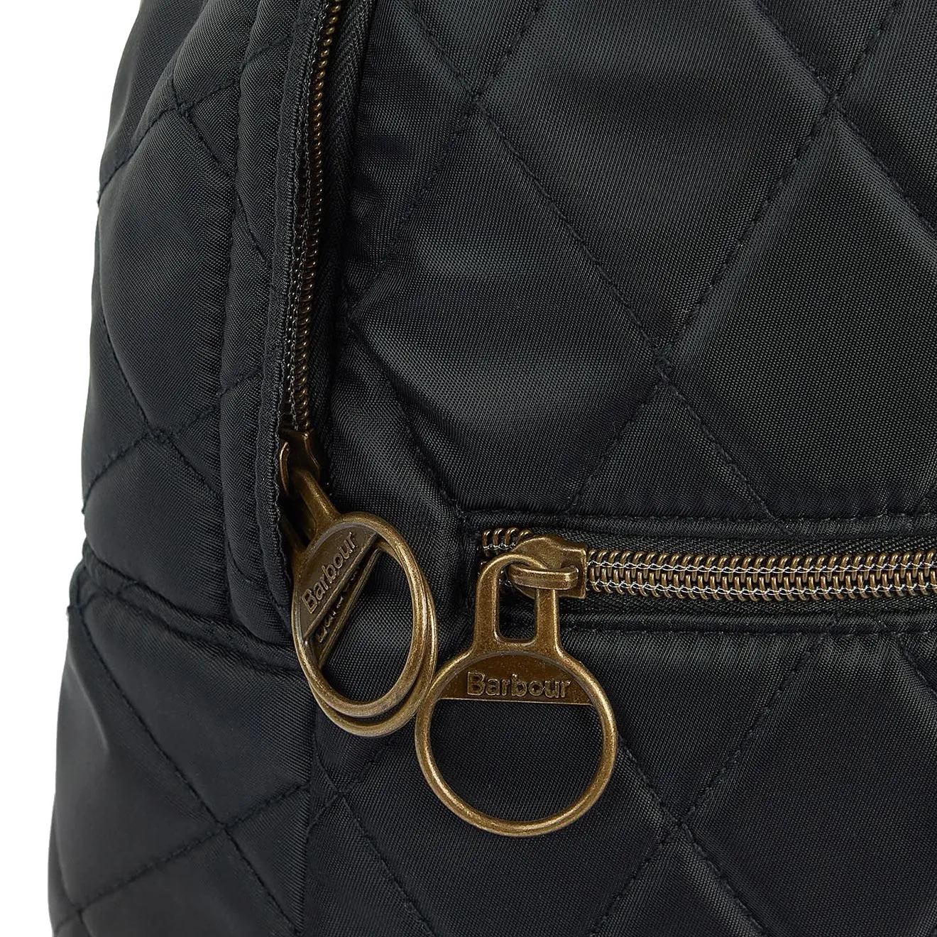 Black Barbour Quilted Backpack