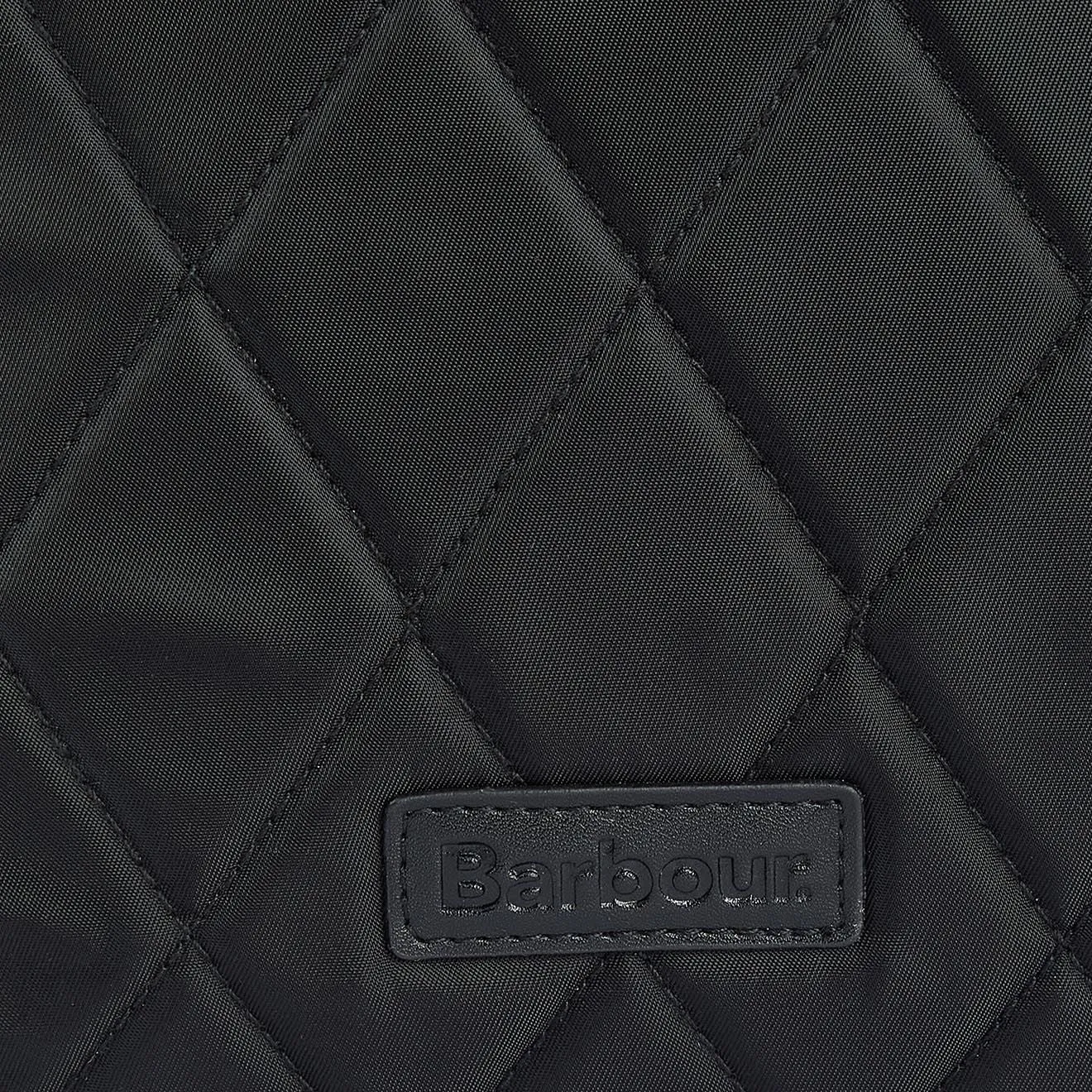 Black Barbour Quilted Backpack