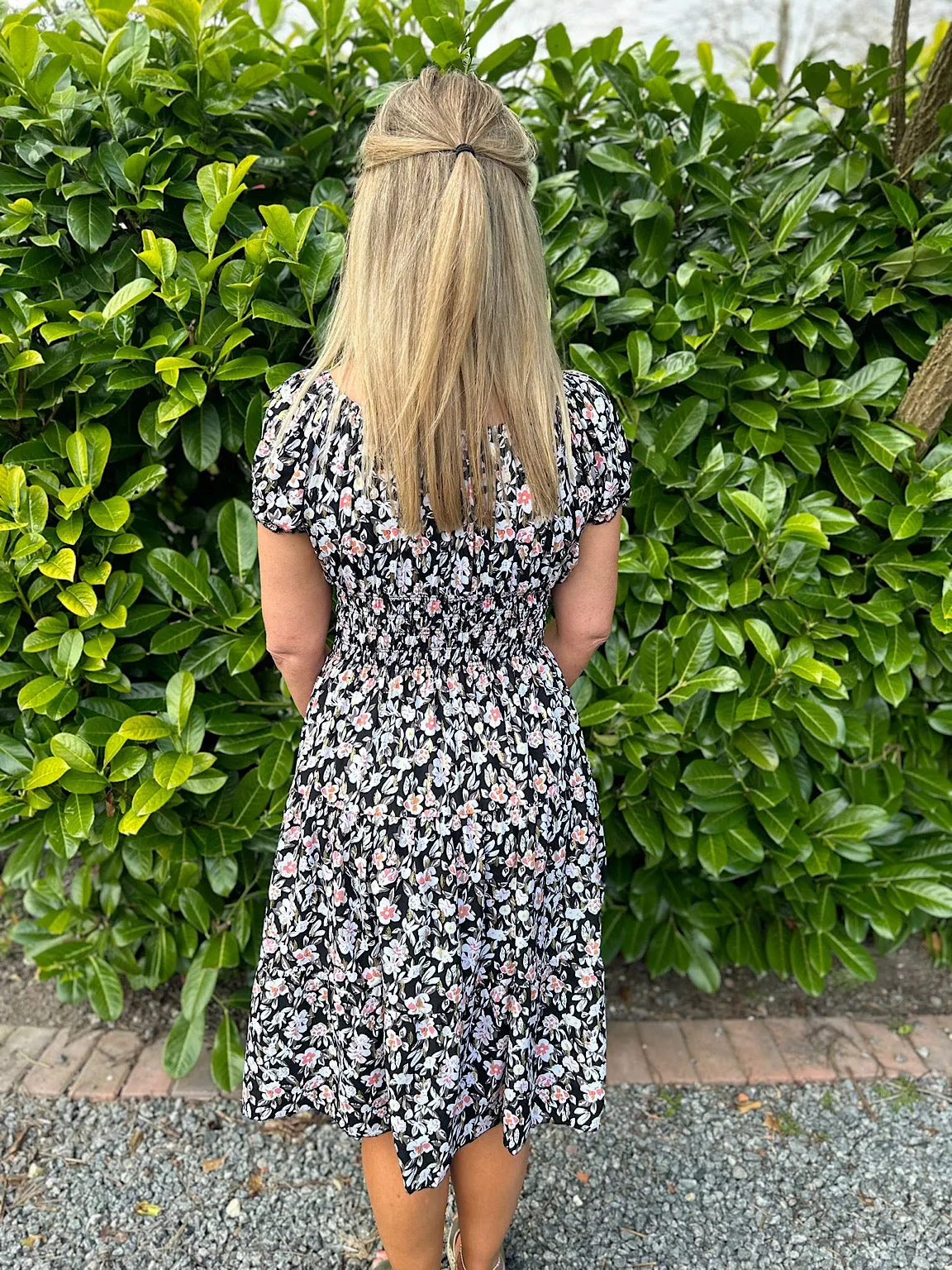 Black Floral Maxi Dress - Darla