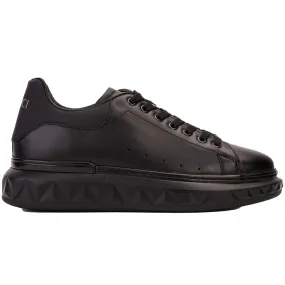 Black Leather Sneaker by Vinci Leather The Linq