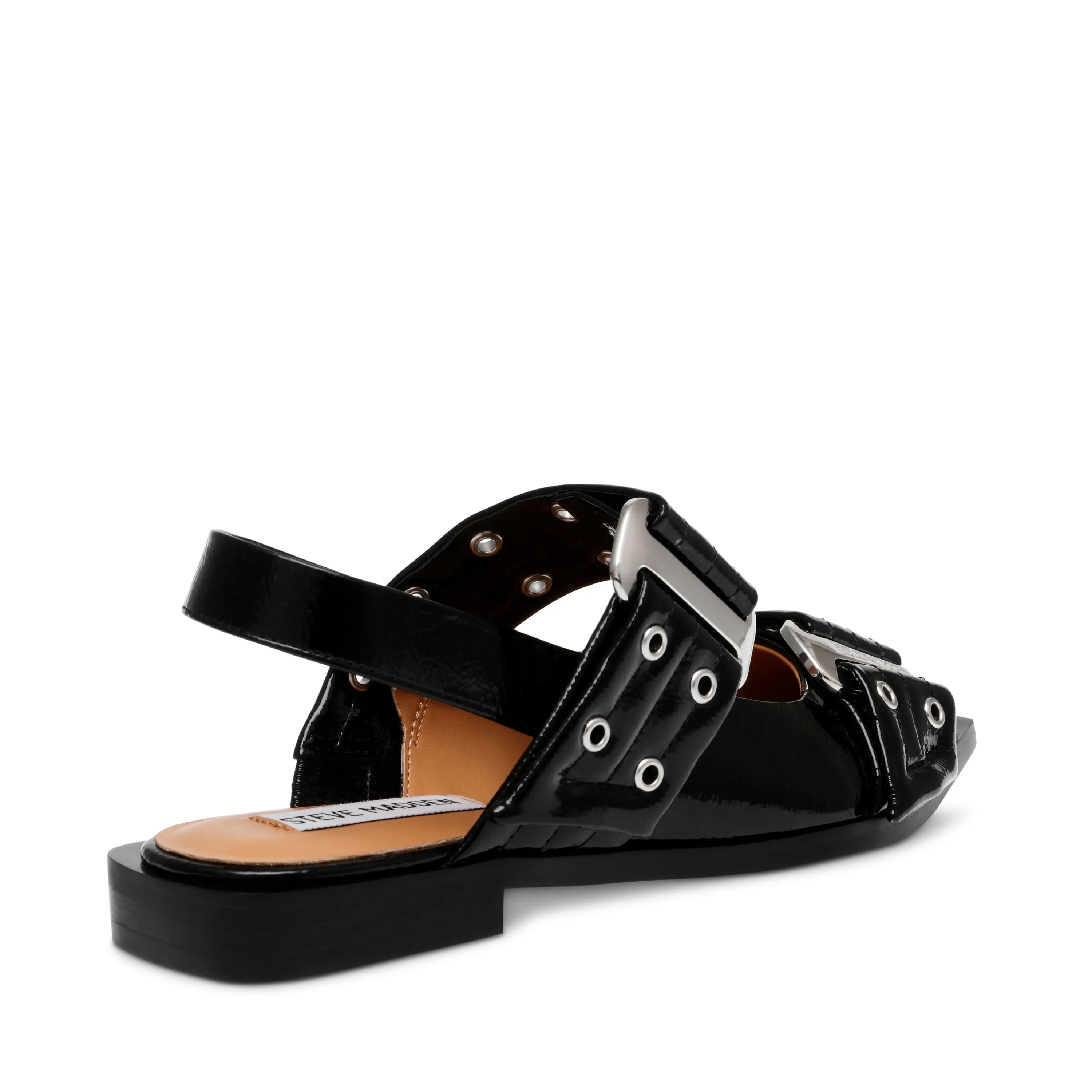 Black Patent Grand Ave Sandals