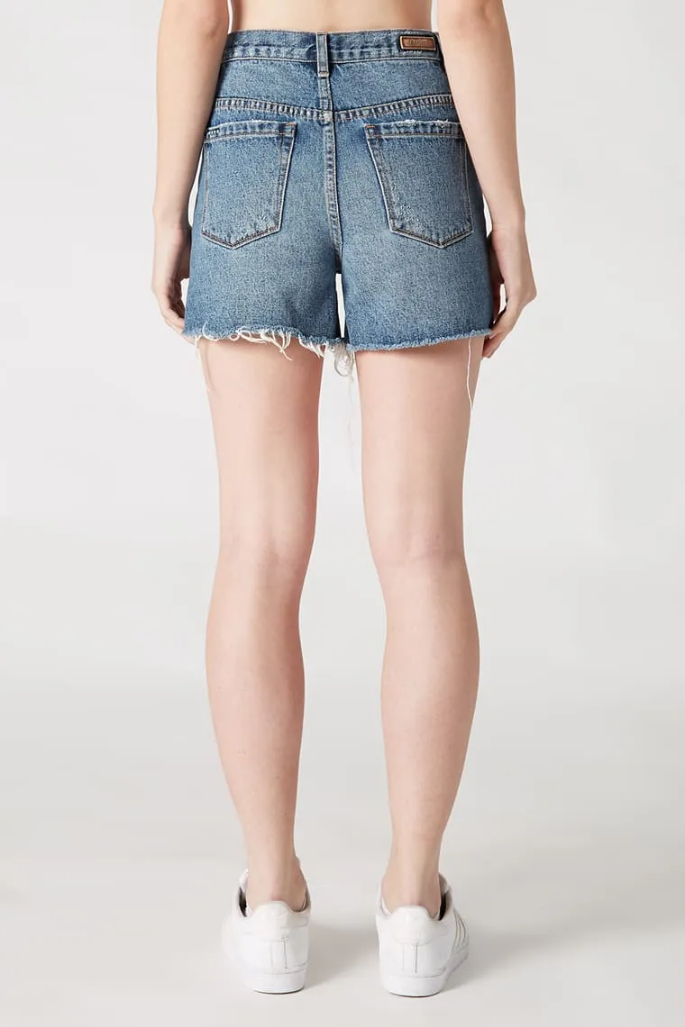 Blank NYC Cyber Hoarder High Rise Denim Shorts