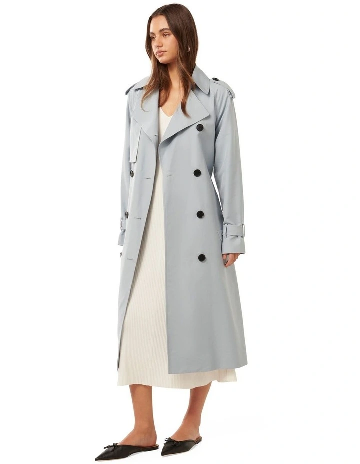 Blue Katherine Fashion Trench Coat