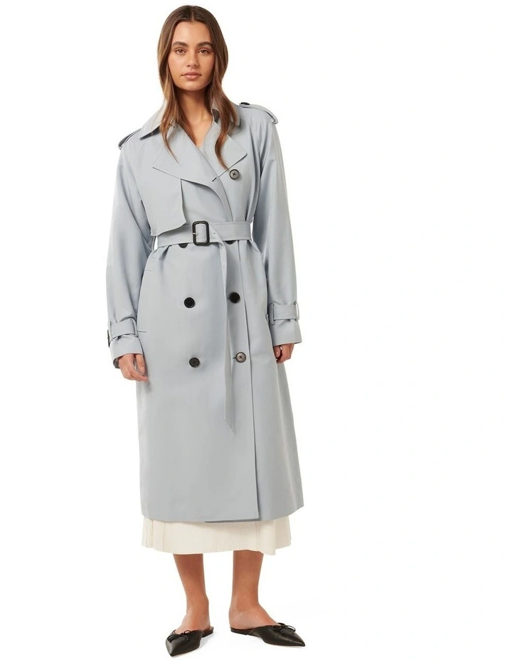 Blue Katherine Fashion Trench Coat