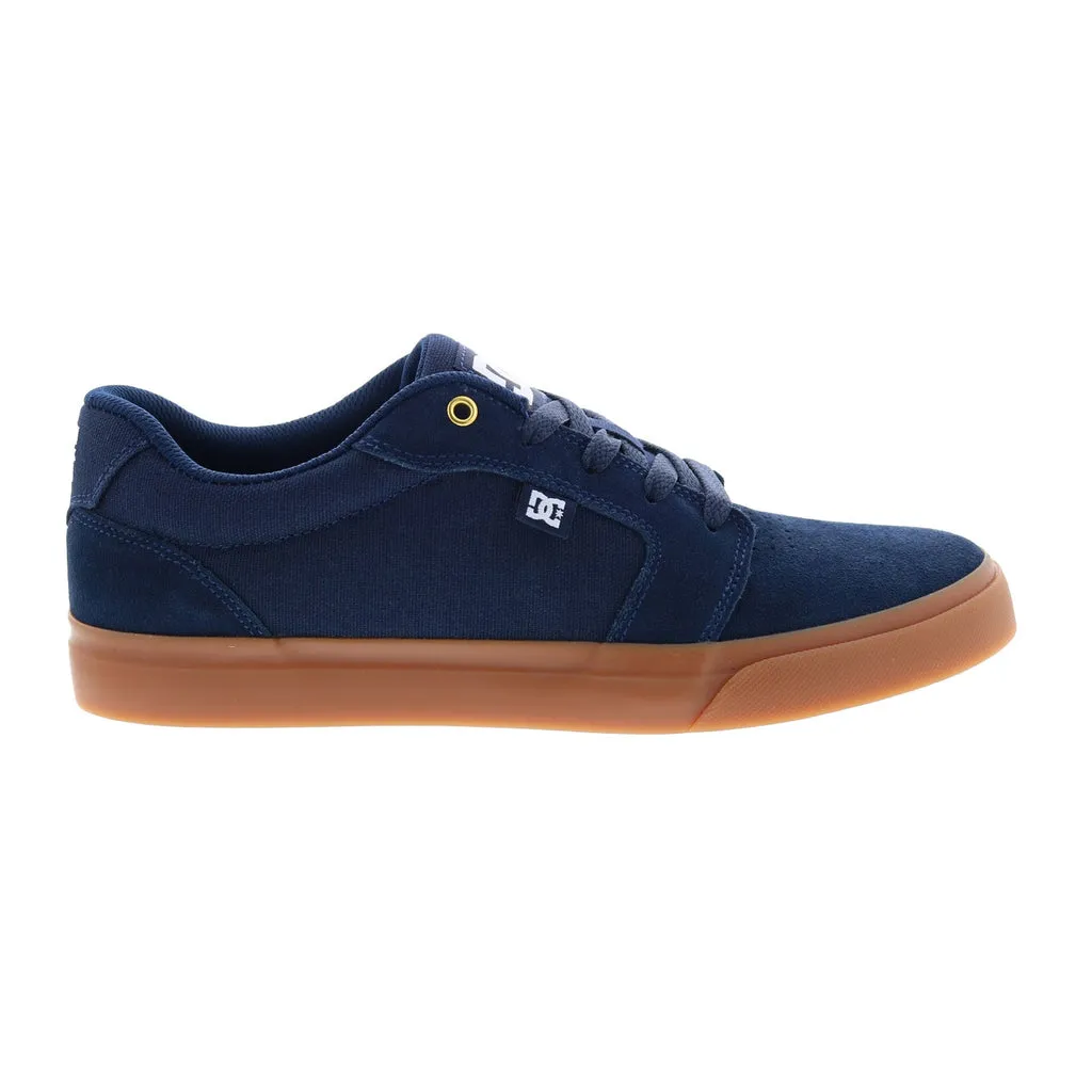 Blue Suede Lace Up Skate Inspired Sneakers by DC Anvil 303190-NGM Mens