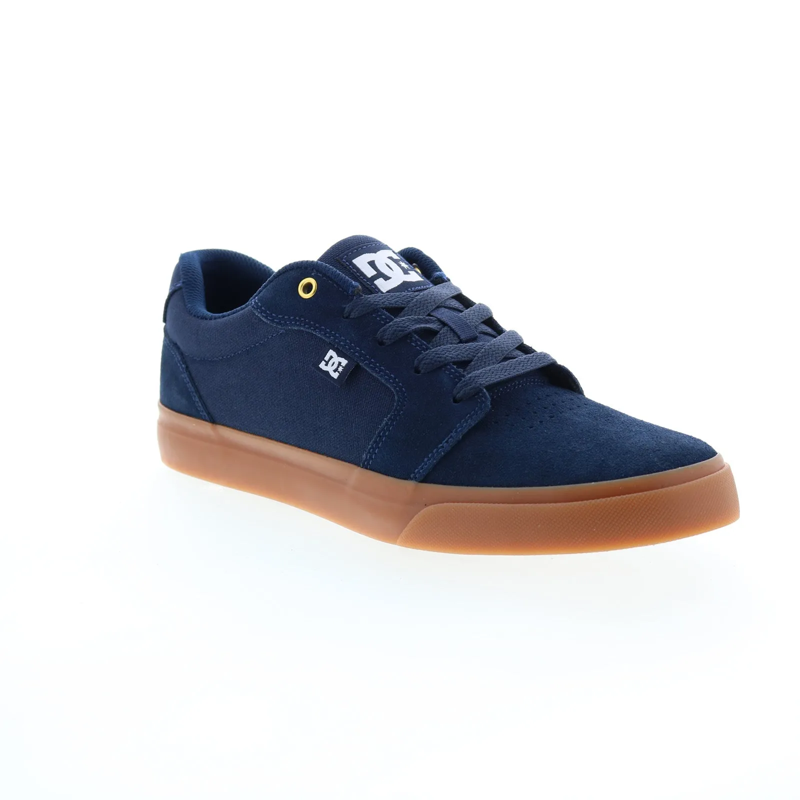 Blue Suede Lace Up Skate Inspired Sneakers by DC Anvil 303190-NGM Mens