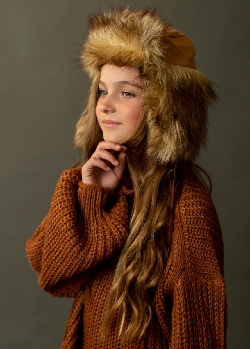 Brown Fur Aria Hat