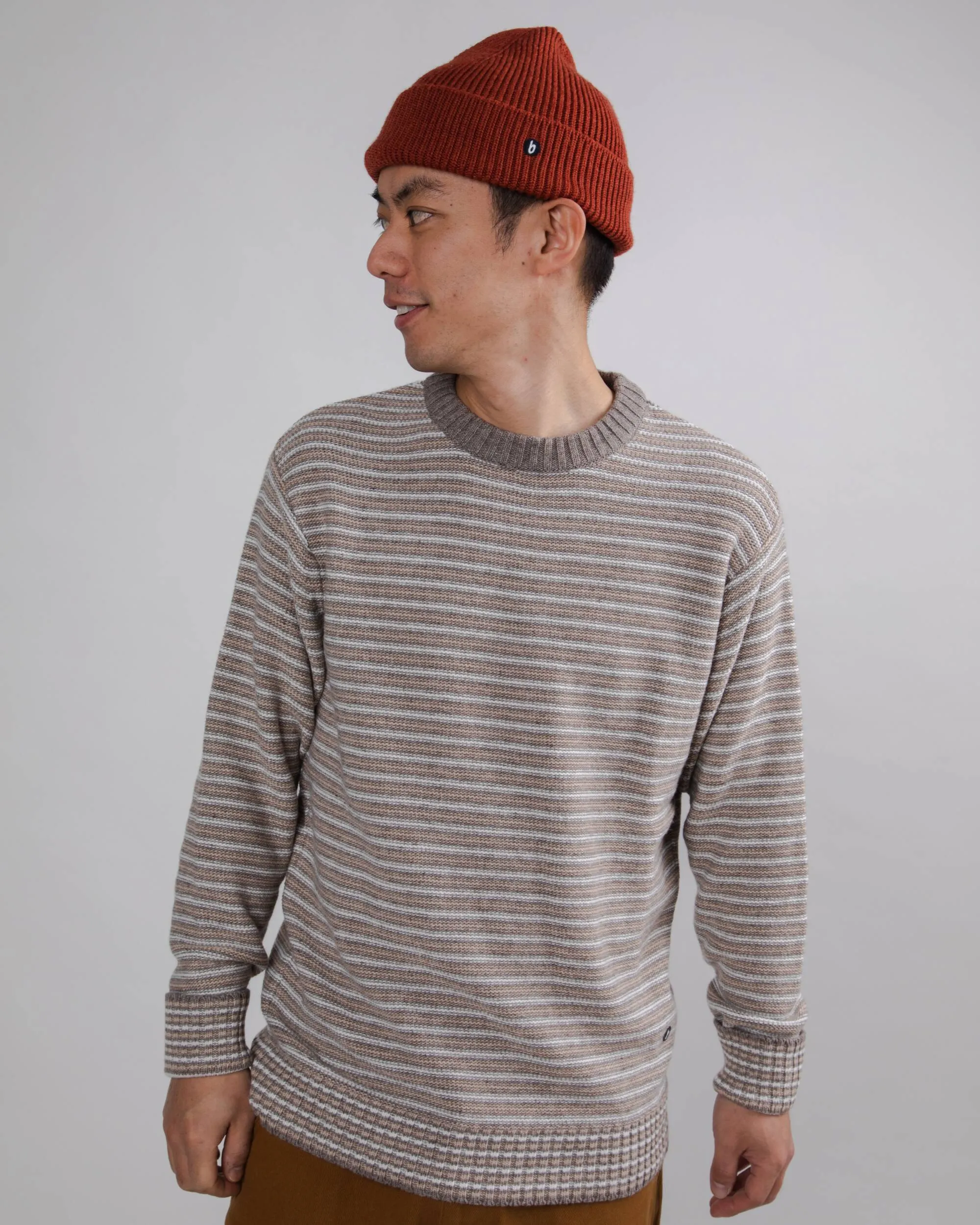 Brown Striped Sweater