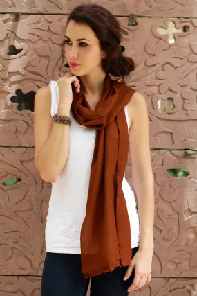 Brown Wool Scarf - Chic and Stylish