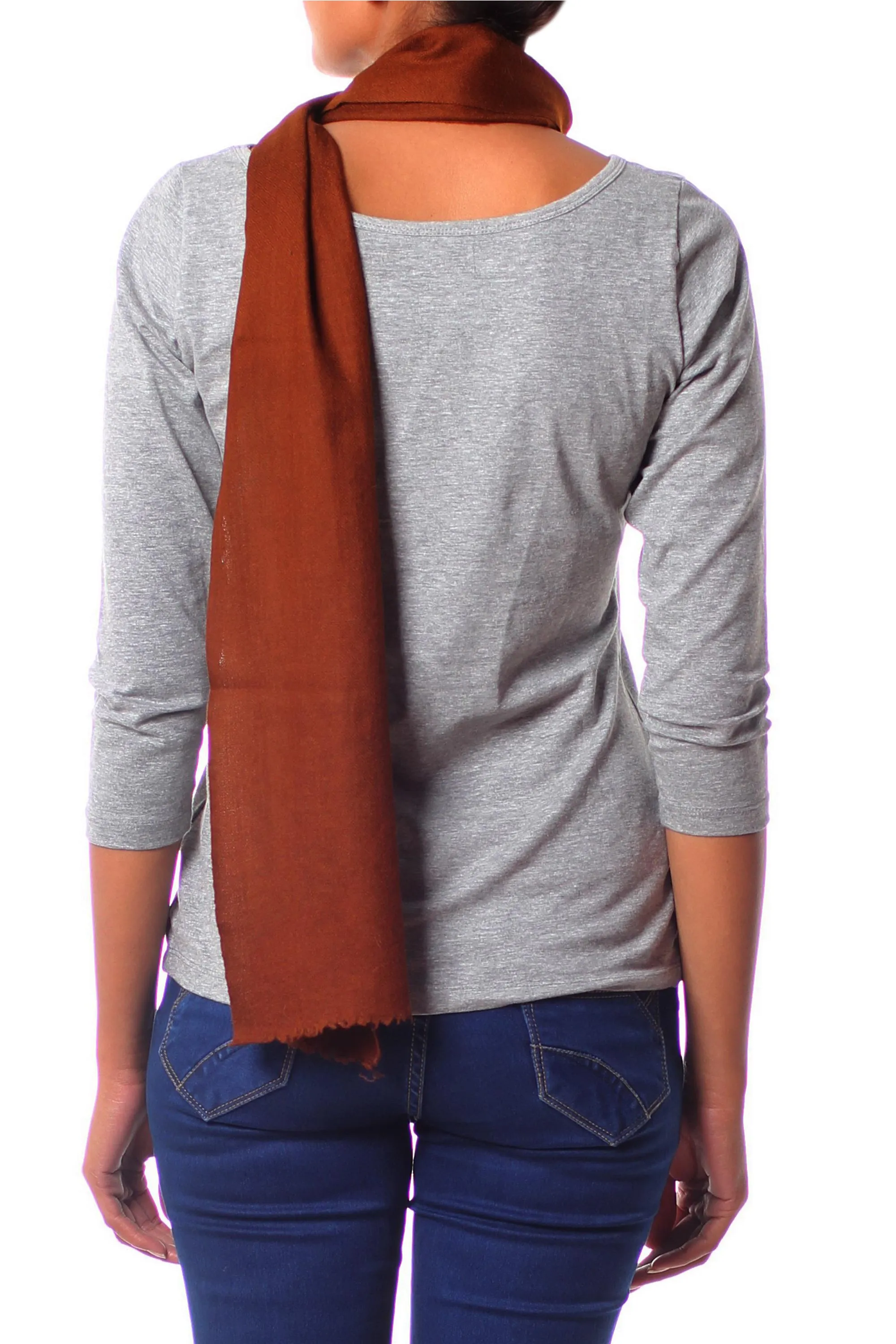 Brown Wool Scarf - Chic and Stylish