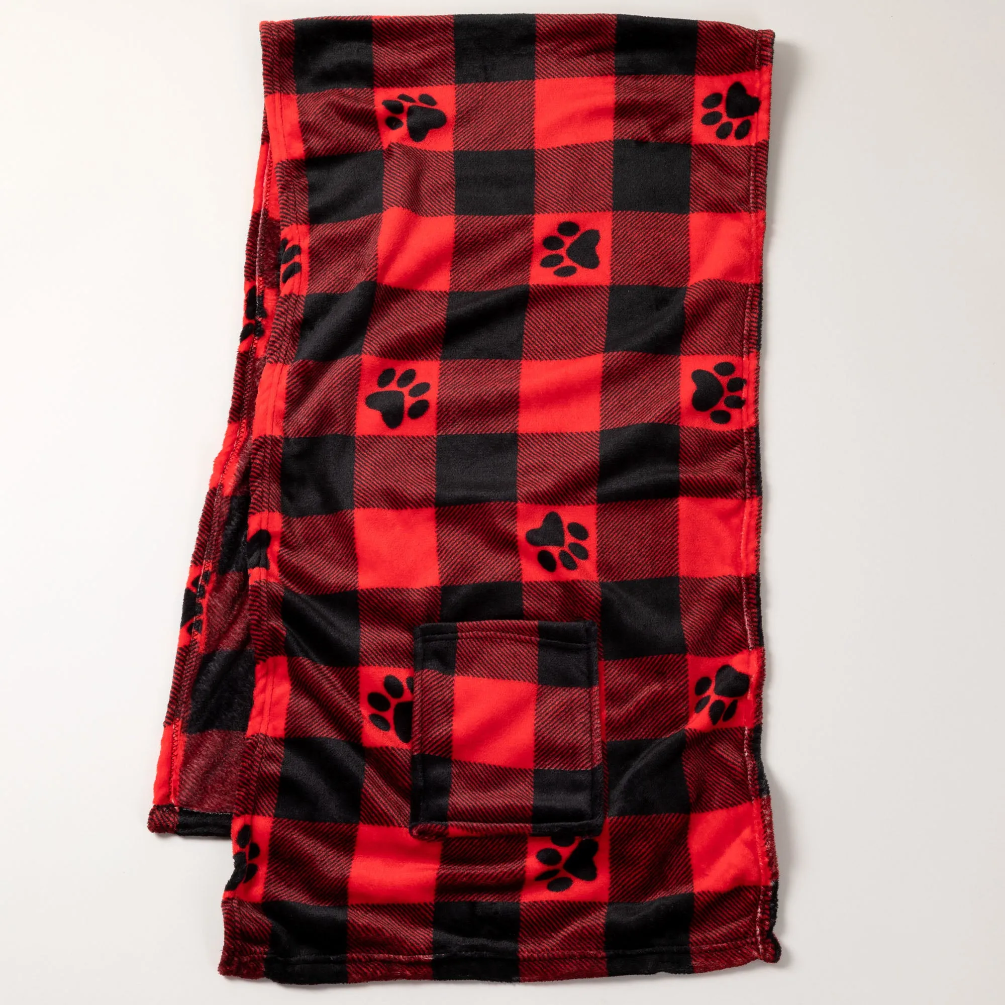 Buffalo Plaid Wrap with Cozy Pocket