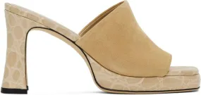 BY FAR Beige Beliz Heeled Sandals