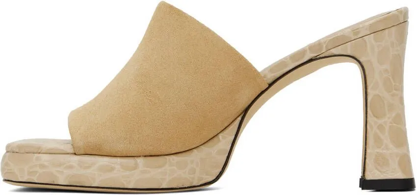 BY FAR Beige Beliz Heeled Sandals