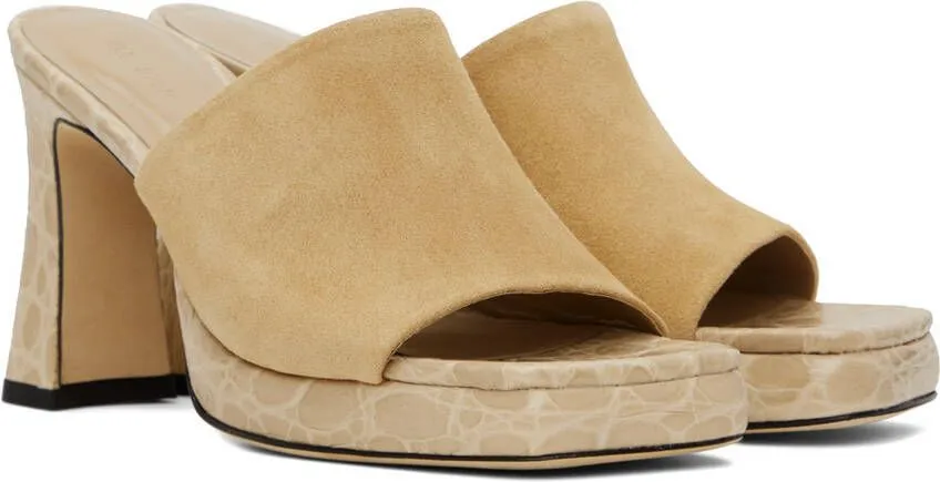 BY FAR Beige Beliz Heeled Sandals