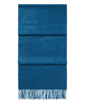 Cashmere Scarf Lagoon Blue Unisex Large Woven