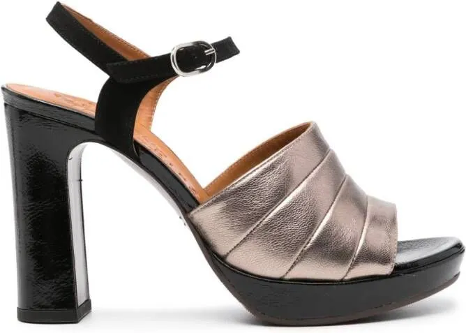 Metallic 100mm Leather Sandals by Chie Mihara Ceberano