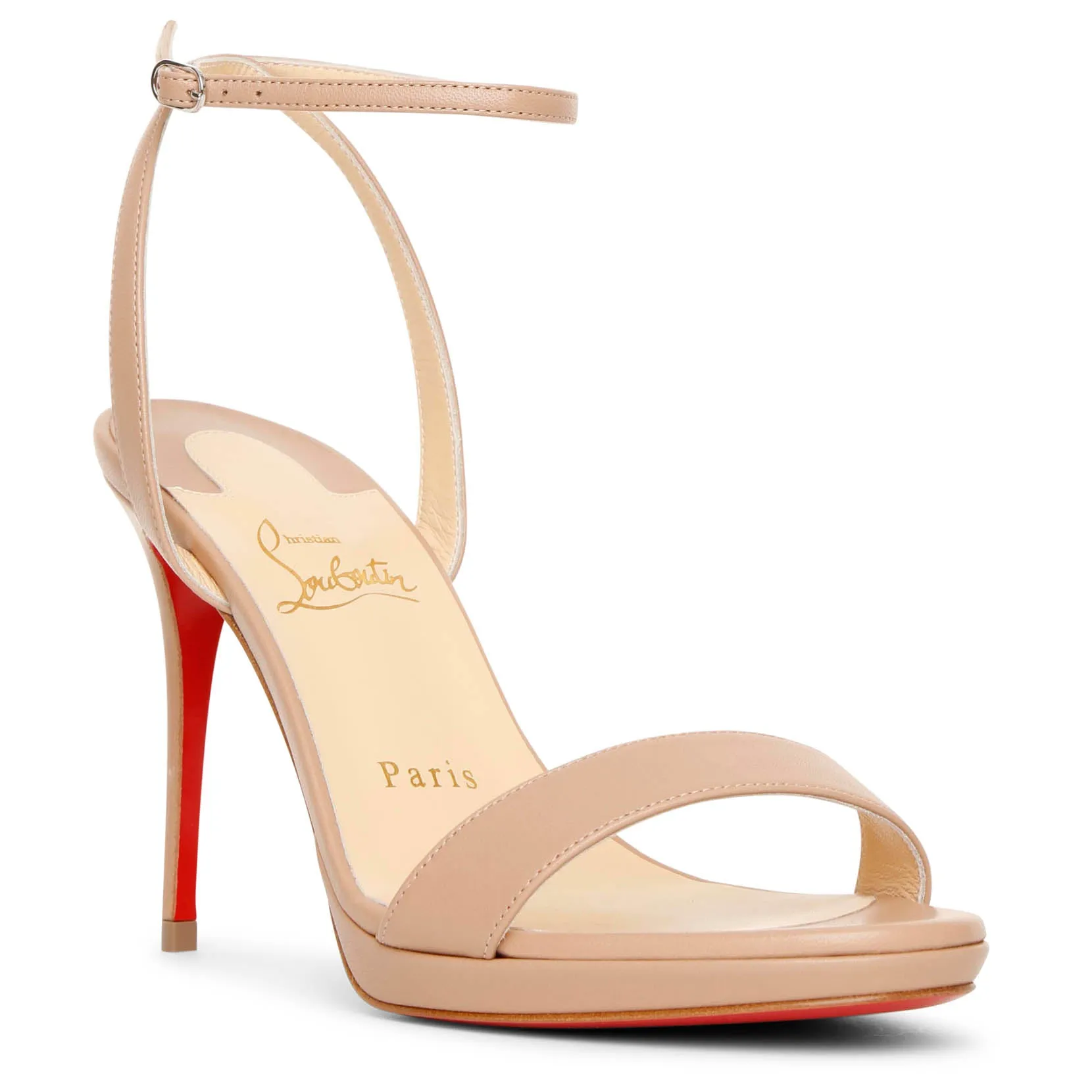 Christian Louboutin Loubi Queen 100 Nude Sandals