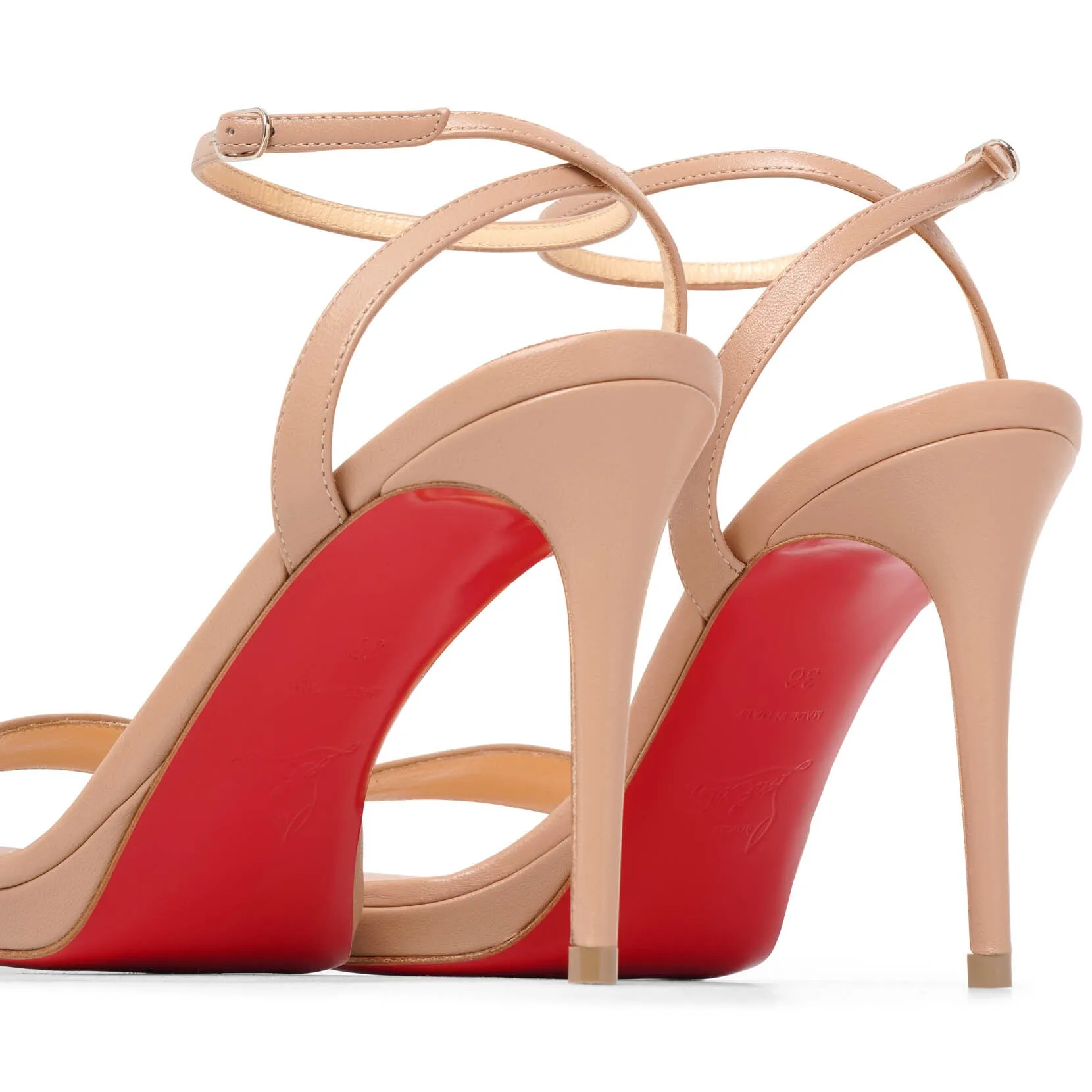 Christian Louboutin Loubi Queen 100 Nude Sandals