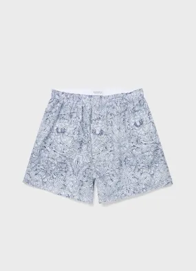 Classic Boxer Shorts Liberty Fabric Indigo Morris - Men's