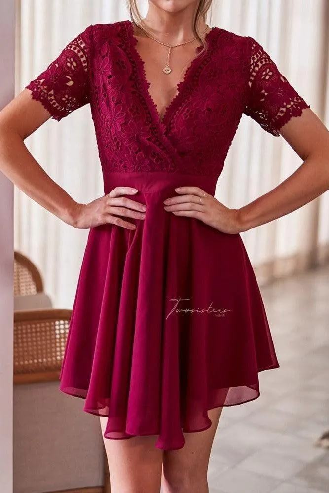 Crimson Stella Dress