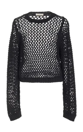 Crocheted Cotton Sweater by Diotima Highgate - Shop Now