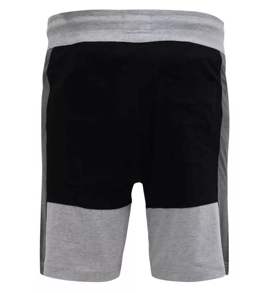 D555 Big Mens Black Cut and Sew Couture Shorts (KIRTON)