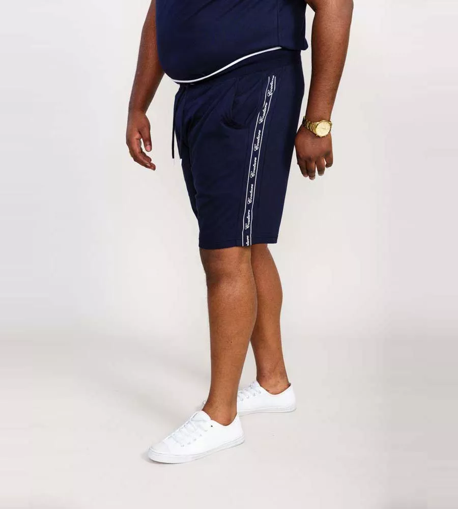 D555 Big Mens Branded Side Panel Couture Shorts (BRANTHAM)