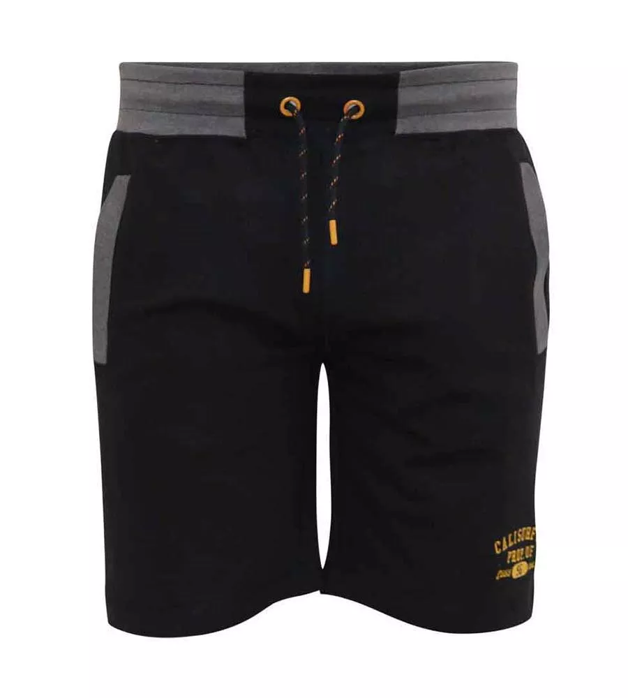 Men's Black Elasticated Waist Shorts by D555 - Sutton 1