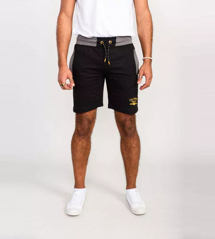 Men's Black Elasticated Waist Shorts by D555 - Sutton 1