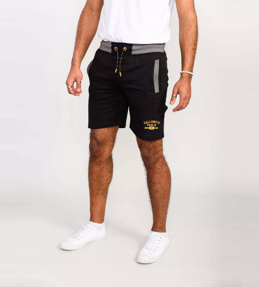 Men's Black Elasticated Waist Shorts by D555 - Sutton 1