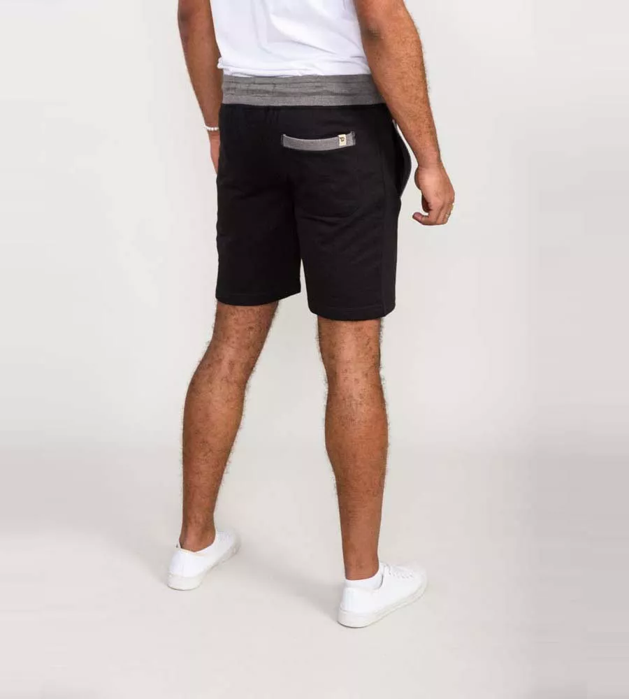 Men's Black Elasticated Waist Shorts by D555 - Sutton 1