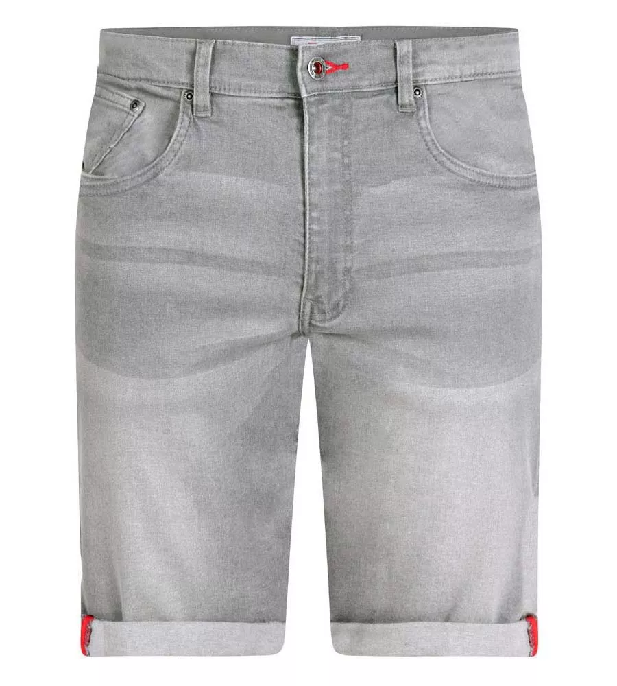 Men's Grey Stretch Denim Shorts by D555 - Griffin 2