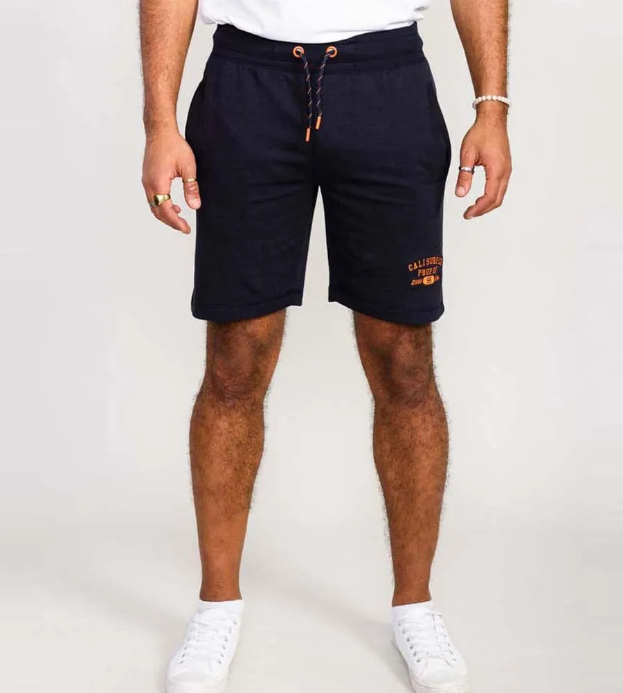 Men's Navy Elasticated Waist Shorts by D555 - Sutton 2