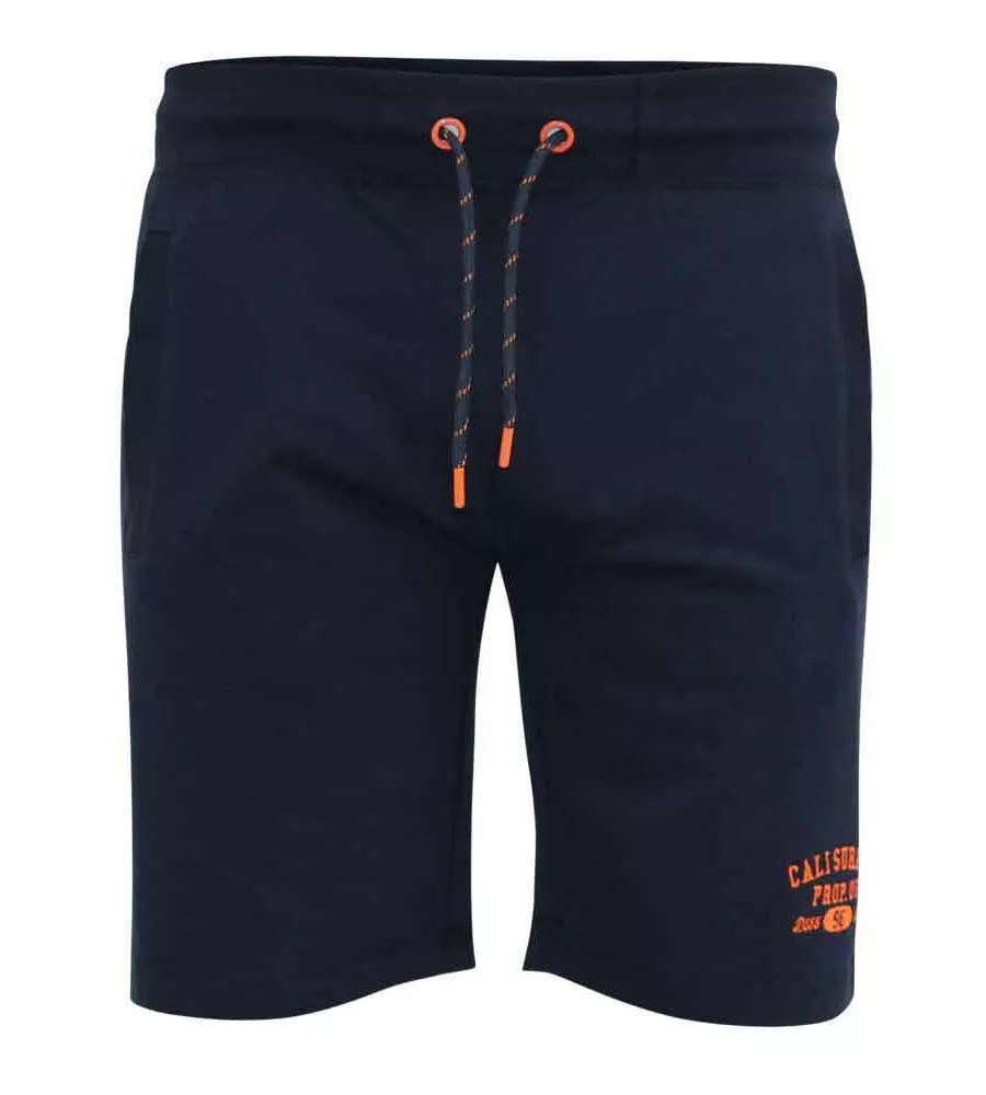 Men's Navy Elasticated Waist Shorts by D555 - Sutton 2