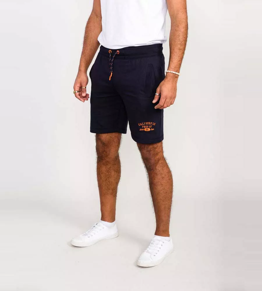 Men's Navy Elasticated Waist Shorts by D555 - Sutton 2